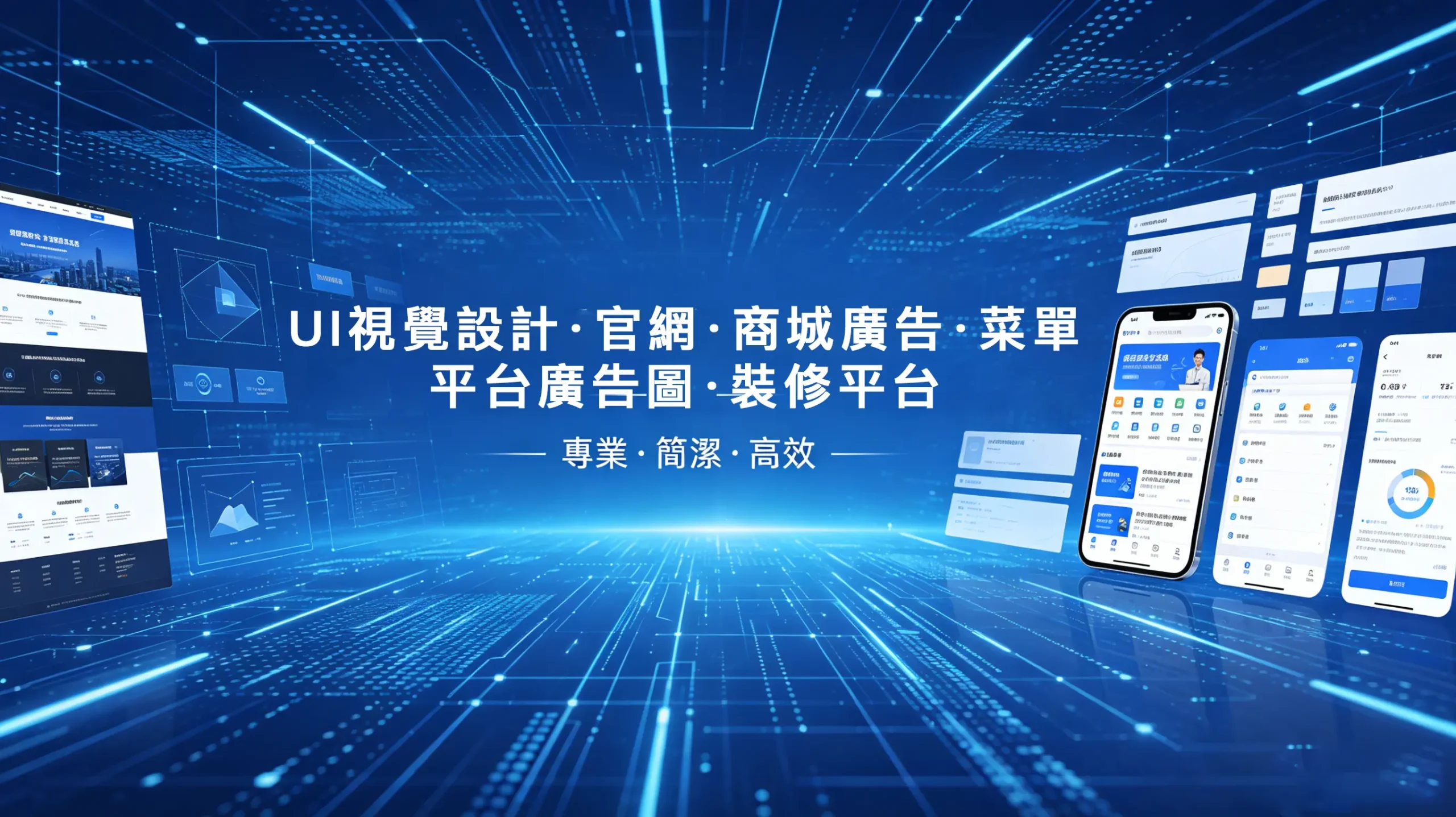 UI視覺設計/官網/商城廣告/菜單/平台廣告圖/裝修平台